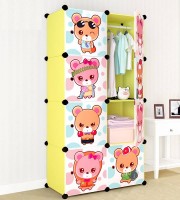 Multi Purpose Plastic Cabinet 16 Doors 4 Rails