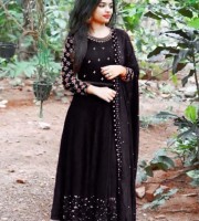 High-Quality Embroidery Georgette fabric Lock moti Gown with Dupatta 4pcs (DB10)