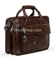 Corporate Design Official AND Laptop Leather Bag (214-Chocolate)