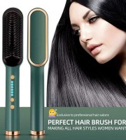 Professional Straightener and Curling Iron Comb Brush 2 in 1